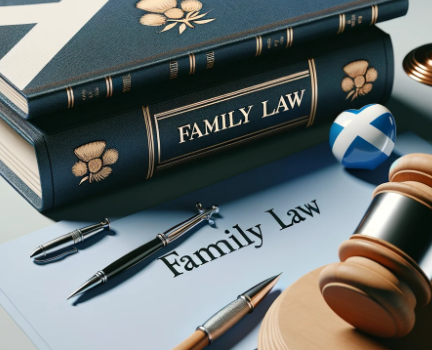 family law in Glasgow books and gavel